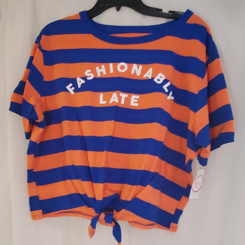 Fashionably Late Crop top XL. New
